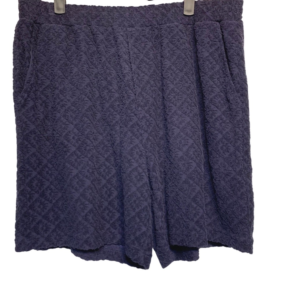 NWT Mens Threads 4 Thought Mitchell Jacquard Terry Shorts L Navy Eco Friendly